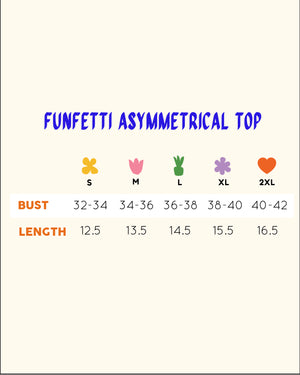 Funfetti Asymmetrical Top